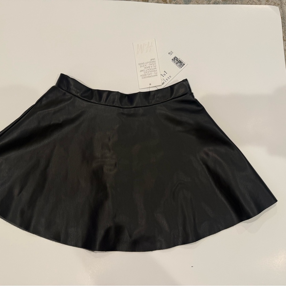 Black Faux Leather Skirt